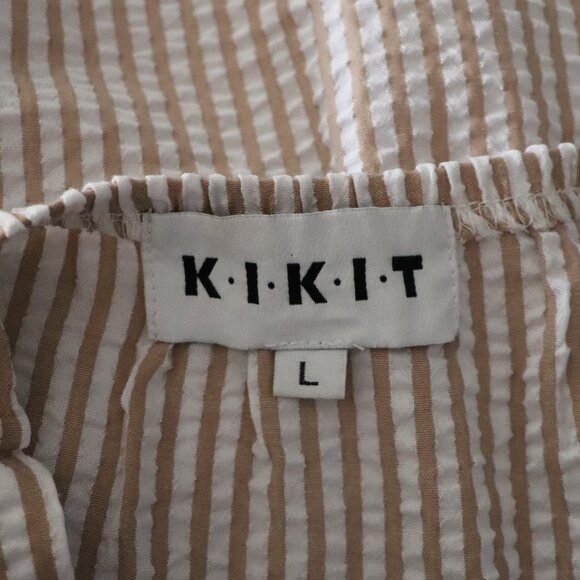 Kikit Sz Lrg Matching Striped Summer Tank Top + Shorts Comfy Lounge Set - Picture 12 of 14